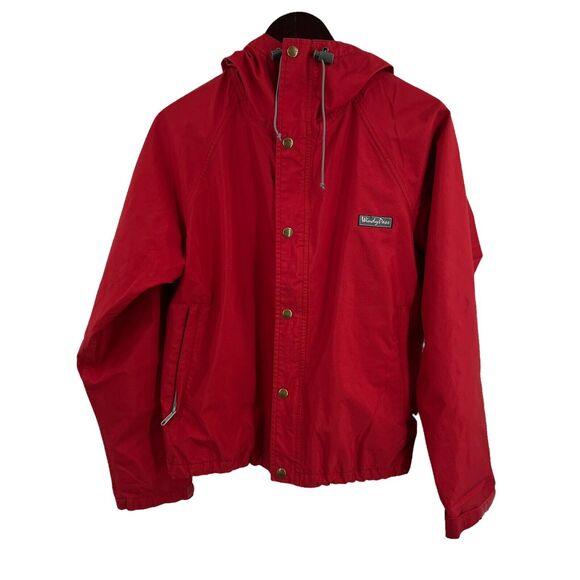 Windy Pass by North Face Red Zip Close Hooded Vintage Rain Jacket‎ Size Small - Picture 1 of 8